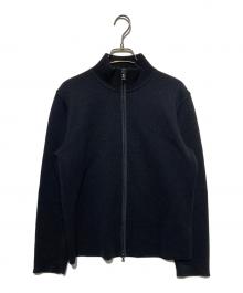 PRADA SPORTS（プラダスポーツ）の古着「ナイロン切替ドライバーズニット」｜ブラック
