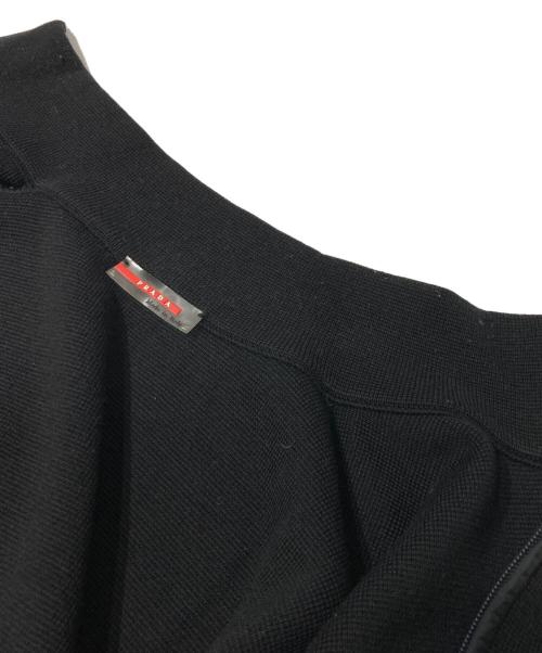PRADA SPORTS（プラダスポーツ）PRADA SPORTS (プラダスポーツ) ナイロン切替ドライバーズニット ブラック サイズ:46の古着・服飾アイテム