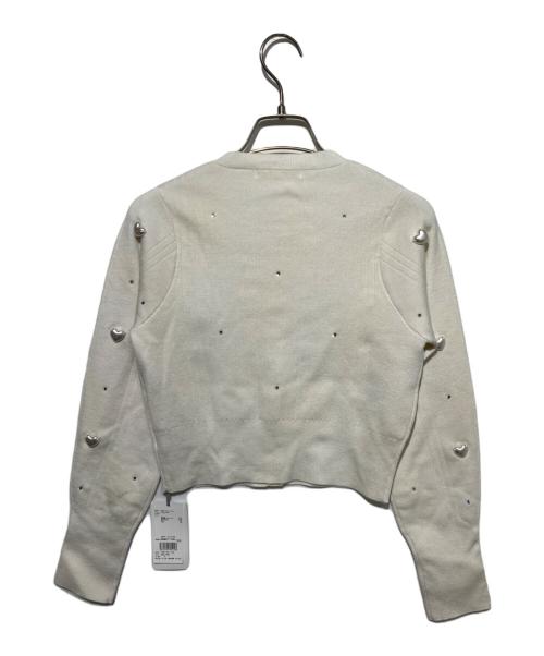 Snidel（スナイデル）Snidel (スナイデル) ハートニットカーディガン アイボリー サイズ:Fの古着・服飾アイテム