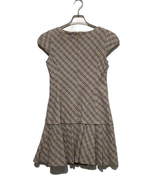 BURBERRY BLUE LABEL（バーバリー ブルー レーベル）BURBERRY BLUE LABEL (バーバリー ブルー レーベル) チェックミニワンピース ベージュ サイズ:36の古着・服飾アイテム