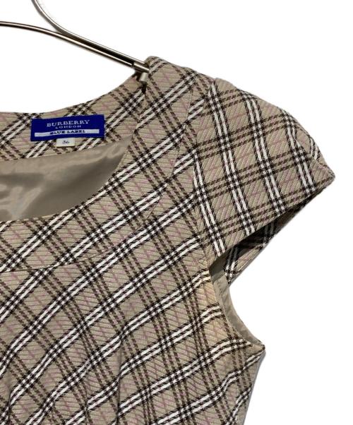 BURBERRY BLUE LABEL（バーバリー ブルー レーベル）BURBERRY BLUE LABEL (バーバリー ブルー レーベル) チェックミニワンピース ベージュ サイズ:36の古着・服飾アイテム