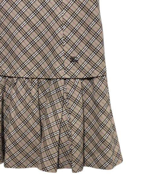BURBERRY BLUE LABEL（バーバリー ブルー レーベル）BURBERRY BLUE LABEL (バーバリー ブルー レーベル) チェックミニワンピース ベージュ サイズ:36の古着・服飾アイテム