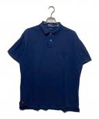 POLO RALPH LAURENポロ・ラルフローレン）の古着「ウォッシュ加工 鹿の子 ポロシャツ」｜ネイビー