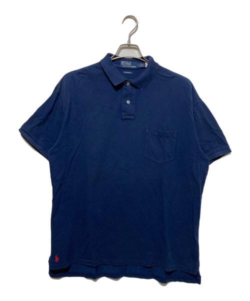 POLO RALPH LAUREN（ポロ・ラルフローレン）POLO RALPH LAUREN (ポロ・ラルフローレン) ウォッシュ加工 鹿の子 ポロシャツ ネイビー サイズ:Mの古着・服飾アイテム