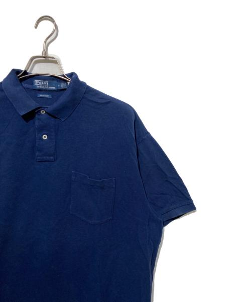 POLO RALPH LAUREN（ポロ・ラルフローレン）POLO RALPH LAUREN (ポロ・ラルフローレン) ウォッシュ加工 鹿の子 ポロシャツ ネイビー サイズ:Mの古着・服飾アイテム
