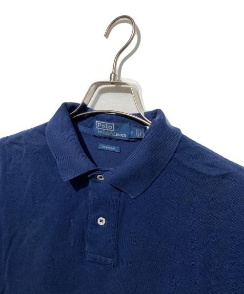 POLO RALPH LAUREN（ポロ・ラルフローレン）POLO RALPH LAUREN (ポロ・ラルフローレン) ウォッシュ加工 鹿の子 ポロシャツ ネイビー サイズ:Mの古着・服飾アイテム