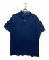 POLO RALPH LAUREN（ポロ・ラルフローレン）の古着「ウォッシュ加工 鹿の子 ポロシャツ」｜ネイビー