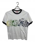 KENZOケンゾー）の古着「'Aloha Flower Tattoo' リンガー Tシャツ」｜ホワイト