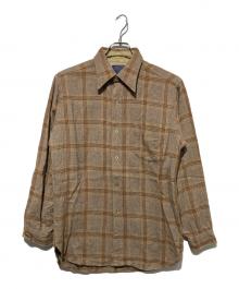 PENDLETON（ペンドルトン）の古着「70s ウールチェックシャツ」｜ブラウン