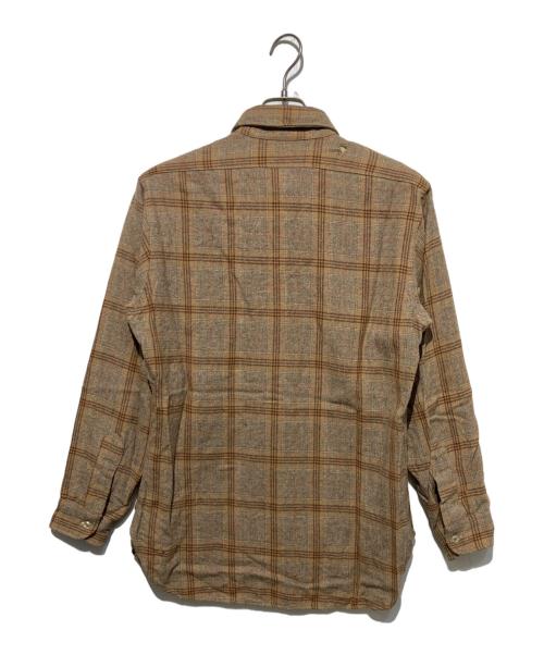 PENDLETON（ペンドルトン）PENDLETON (ペンドルトン) 70s ウールチェックシャツ ブラウン サイズ:Mの古着・服飾アイテム