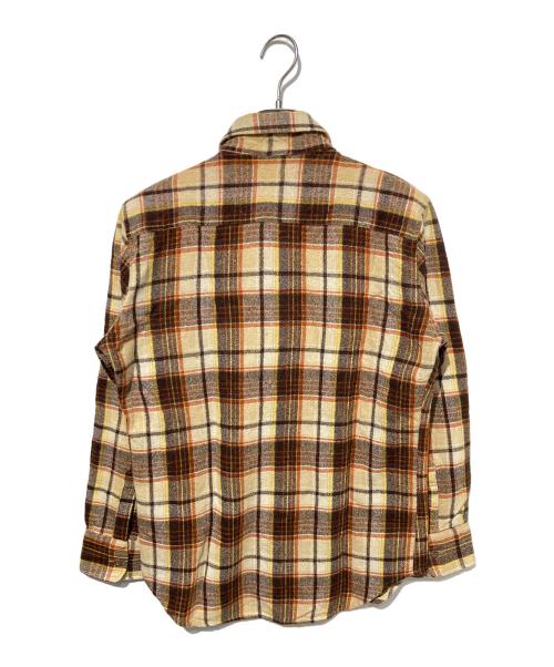 J.C.PENNY（ジェーシーペニー）J.C.PENNY (ジェーシーペニー) チェックウールシャツ ベージュ サイズ:Ｍの古着・服飾アイテム
