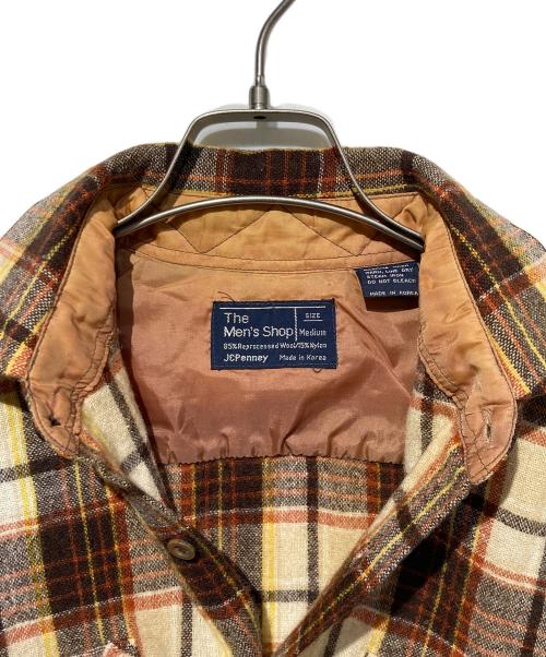 J.C.PENNY（ジェーシーペニー）J.C.PENNY (ジェーシーペニー) チェックウールシャツ ベージュ サイズ:Ｍの古着・服飾アイテム