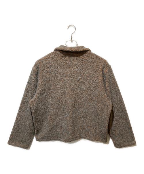 stussy（ステューシー）stussy (ステューシー) WOOL BLEND SHERPA PULLOVER グレー×オレンジ サイズ:Sの古着・服飾アイテム