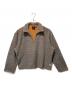 stussy（ステューシー）の古着「WOOL BLEND SHERPA PULLOVER」｜グレー×オレンジ