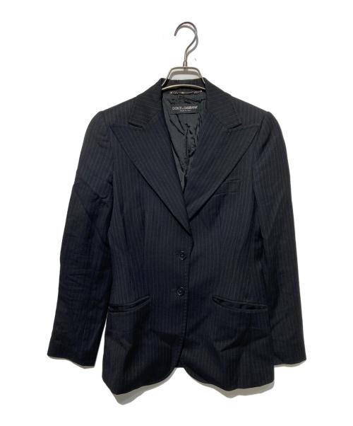 DOLCE & GABBANA（ドルチェ＆ガッバーナ）DOLCE & GABBANA (ドルチェ＆ガッバーナ) テーラードジャケット ブラック サイズ:40の古着・服飾アイテム