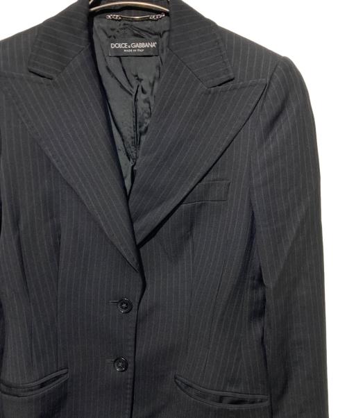 DOLCE & GABBANA（ドルチェ＆ガッバーナ）DOLCE & GABBANA (ドルチェ＆ガッバーナ) テーラードジャケット ブラック サイズ:40の古着・服飾アイテム