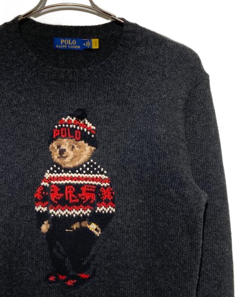 POLO RALPH LAUREN（ポロ・ラルフローレン）POLO RALPH LAUREN (ポロ・ラルフローレン) ポロベアニット グレー サイズ:Mの古着・服飾アイテム