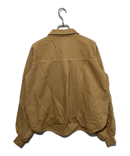 Q.anos（キュアノス）Q.anos (キュアノス) 2WAYデニムシャツ ベージュ サイズ:Fの古着・服飾アイテム