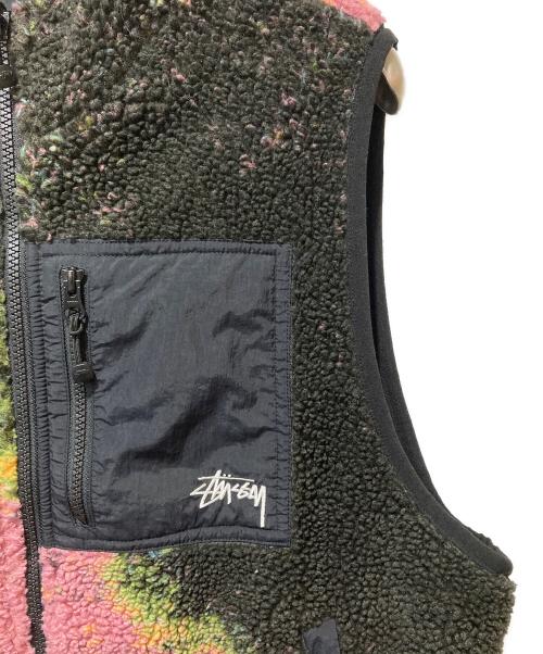 stussy（ステューシー）stussy (ステューシー) Jacquard Dye Sherpa Vest マルチカラー サイズ:Mの古着・服飾アイテム