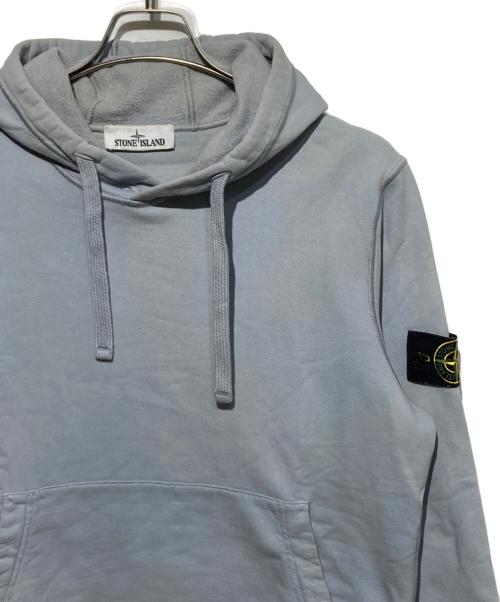 STONE ISLAND（ストーンアイランド）STONE ISLAND (ストーンアイランド) BRUSHED COTTON FLEECE パーカー グレー サイズ:Mの古着・服飾アイテム