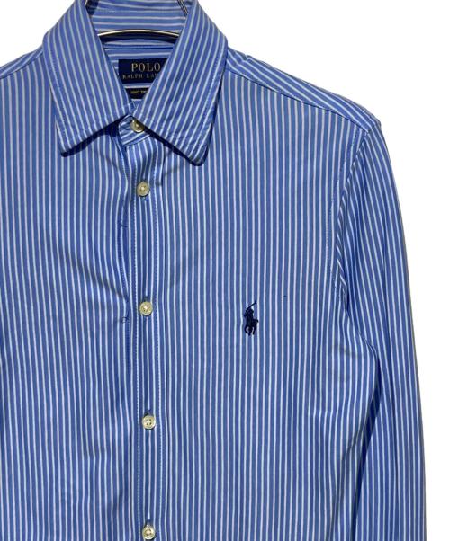 POLO RALPH LAUREN（ポロ・ラルフローレン）POLO RALPH LAUREN (ポロ・ラルフローレン) ストライプシャツ ブルー サイズ:XSの古着・服飾アイテム