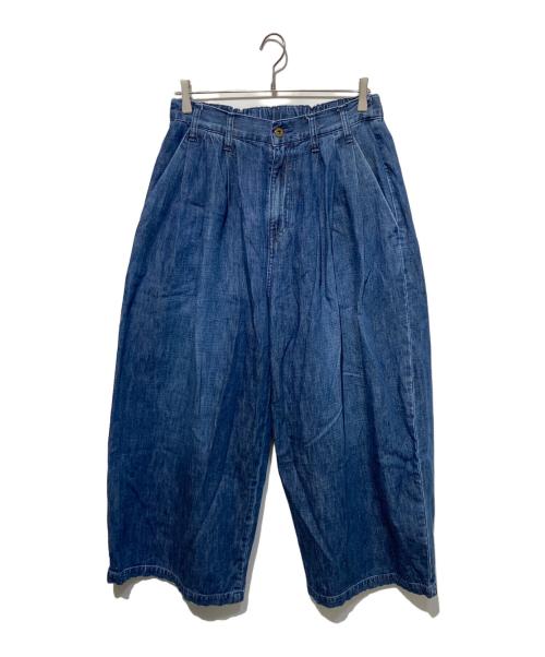 journal standard luxe（ジャーナルスタンダード ラックス）JOURNAL STANDARD LUXE (ジャーナルスタンダード ラックス) 10OZ タックワイドパンツ インディゴ サイズ:Freeの古着・服飾アイテム