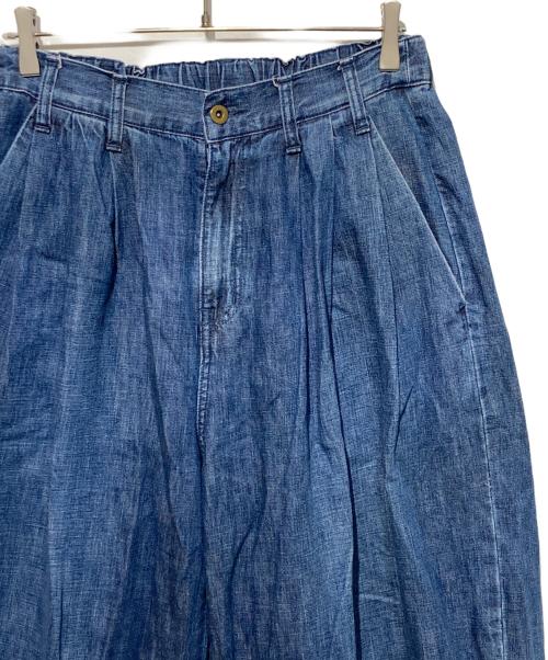 journal standard luxe（ジャーナルスタンダード ラックス）JOURNAL STANDARD LUXE (ジャーナルスタンダード ラックス) 10OZ タックワイドパンツ インディゴ サイズ:Freeの古着・服飾アイテム