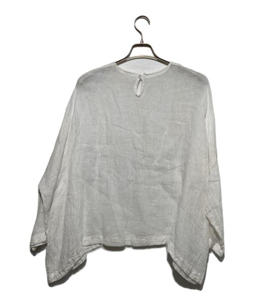 KAGURE（カグレ）KAGURE (カグレ) シアーリネンワイドプルオーバー ホワイト サイズ:Fの古着・服飾アイテム