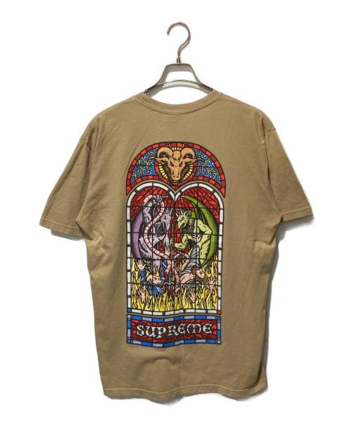 SUPREME（シュプリーム）Supreme (シュプリーム) プリントTシャツ ベージュ サイズ:Lの古着・服飾アイテム