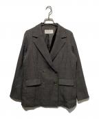 PROPORTION BODY DRESSINGプロポーションボディドレッシング）の古着「チェックダブルジャケット」｜グレー