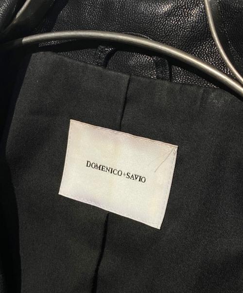 DOMENICO+SAVIO（ドメニコアンドサビオ）DOMENICO+SAVIO (ドメニコアンドサビオ) ライダースジャケット ブラック サイズ:38の古着・服飾アイテム