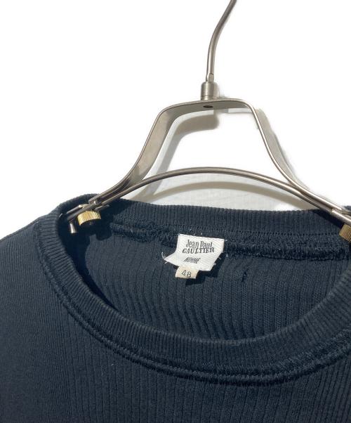 Jean Paul Gaultier homme（ジャンポールゴルチェオム）Jean Paul GAULTIER HOMME (ジャンポールゴルチェオム) リブカットソー ブラック サイズ:48の古着・服飾アイテム