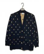 BURBERRYバーバリー）の古着「PALENA モノグラムカーディガン」｜ブラック