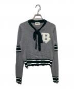 Bibiy.ビビィ）の古着「B.CLUB TIE CARDIGAN」｜グレー