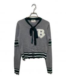 Bibiy.（ビビィ）の古着「B.CLUB TIE CARDIGAN」｜グレー