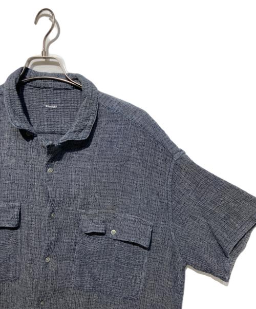 Porter Classic（ポータークラシック）Porter Classic (ポータークラシック) SASHIKO STRETCH KEROUAC SHIRT グレー サイズ:Lの古着・服飾アイテム