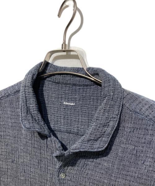 Porter Classic（ポータークラシック）Porter Classic (ポータークラシック) SASHIKO STRETCH KEROUAC SHIRT グレー サイズ:Lの古着・服飾アイテム