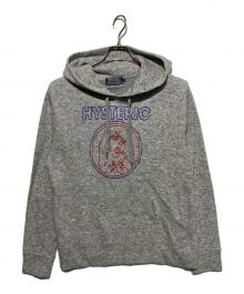 Hysteric Glamour（ヒステリックグラマー）の古着「CIRCLE WOMAN HEAD刺繍 パーカー」｜グレー