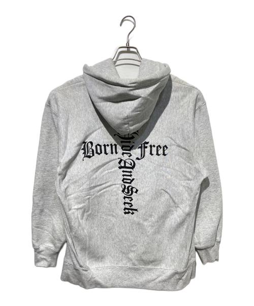 HIDE AND SEEK（ハイドアンドシーク）HIDE AND SEEK (ハイドアンドシーク) The H&S Hooded Sweat Shirt グレー サイズ:ＸＬの古着・服飾アイテム