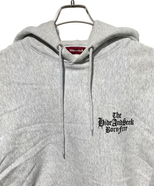 HIDE AND SEEK（ハイドアンドシーク）HIDE AND SEEK (ハイドアンドシーク) The H&S Hooded Sweat Shirt グレー サイズ:ＸＬの古着・服飾アイテム