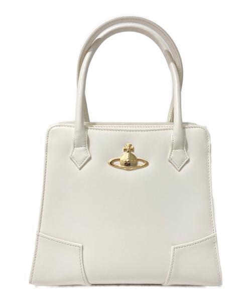 Vivienne Westwood（ヴィヴィアンウエストウッド）Vivienne Westwood (ヴィヴィアンウエストウッド) プレーンバッグ ハンドバッグ ホワイトの古着・服飾アイテム