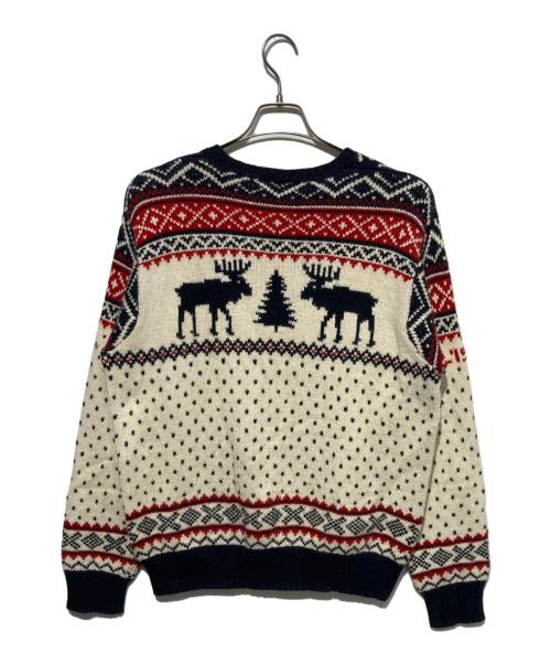 POLO RALPH LAUREN（ポロ・ラルフローレン）POLO RALPH LAUREN (ポロ・ラルフローレン) 総柄ニット ホワイト サイズ:Lの古着・服飾アイテム
