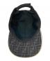 中古・古着 FENDI (フェンディ) ロゴベースボールキャップ ブラック：20000円