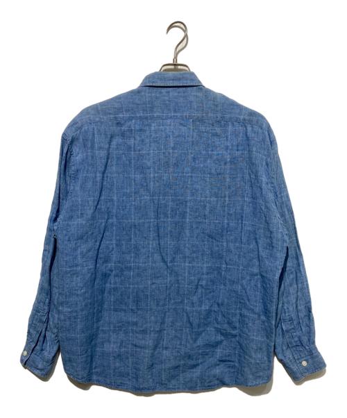 Porter Classic（ポータークラシック）Porter Classic (ポータークラシック) リネンロールアップシャツ ブルー サイズ:Mの古着・服飾アイテム