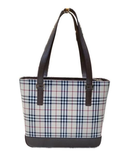 BURBERRY（バーバリー）BURBERRY (バーバリー) ノヴァチェックトートバッグ ベージュの古着・服飾アイテム