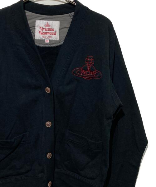 Vivienne Westwood RED LABEL（ヴィヴィアンウエストウッドレッドレーベル）Vivienne Westwood RED LABEL (ヴィヴィアンウエストウッドレッドレーベル) オーガニックコットンヘビー裏毛ドームオーブカーディガン ブラック サイズ:00の古着・服飾アイテム