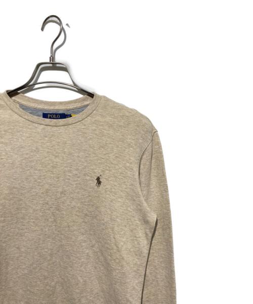 POLO RALPH LAUREN（ポロ・ラルフローレン）POLO RALPH LAUREN (ポロ・ラルフローレン) クルーネックスウェット ベージュ サイズ:XSの古着・服飾アイテム