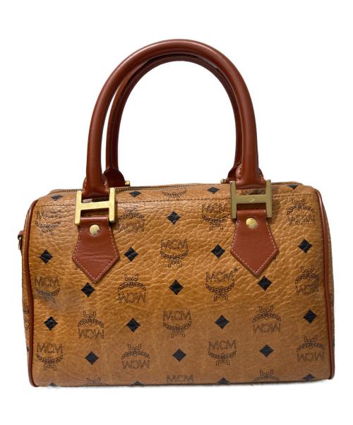 MCM（エムシーエム）MCM (エムシーエム) ミニボストンバッグ ブラウンの古着・服飾アイテム