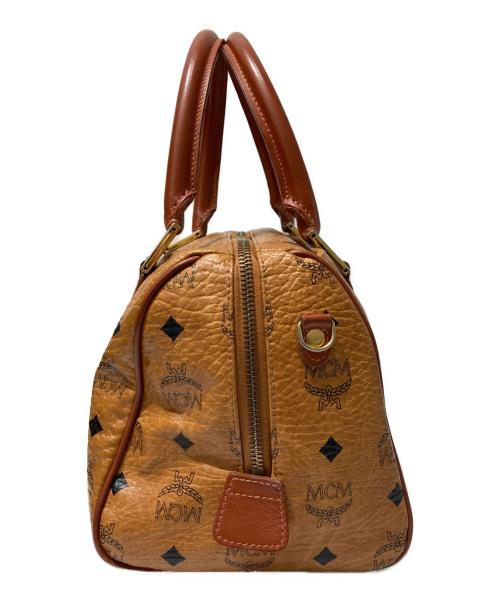 MCM（エムシーエム）MCM (エムシーエム) ミニボストンバッグ ブラウンの古着・服飾アイテム