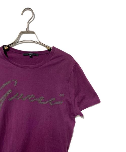 GUCCI（グッチ）GUCCI (グッチ) ロゴTシャツ パープル サイズ:Ｍの古着・服飾アイテム